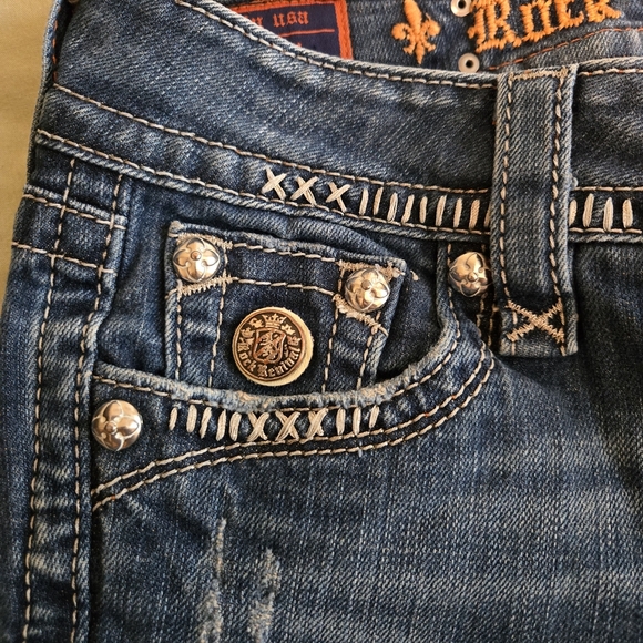 Rock Revival Women's Blue Jeans - Picture 4 of 10